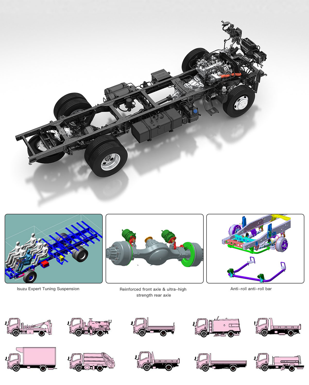 ISUZU NKR55 elf truck chassis 4x2 4KH1 engine 4 tons vegetables transport cargo mini trucks for sale, big capacity