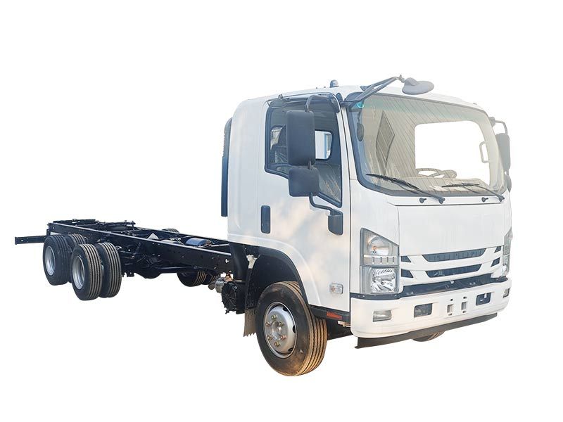 QINGLING ISUZU NPR 700P Cabin Chassis Truck with Sleeper with double axle and rear axle lift system