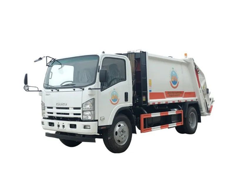 Isuzu 700p 6 8 10 Ton Capacity 8m3 10m3 12m3 Container Compression Garbage Collection Sanitation Compressed Garbage Refuse Compactor Truck